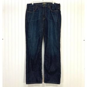 Lucky Brand Jeans 361 Vintage Straight Zip Fly Dark Harp Blue Men's Sz 36 x 32.